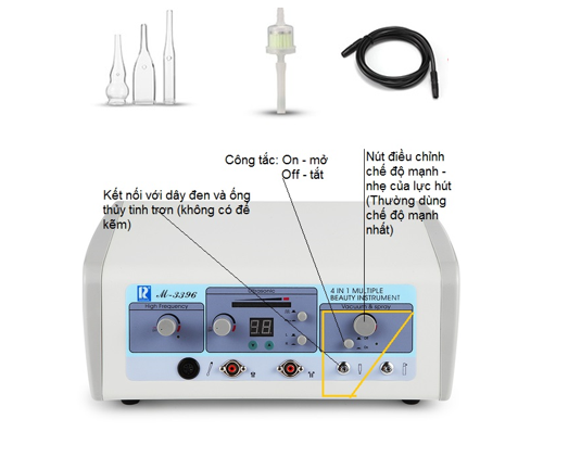 hướng dẫn hút mụn với máy chăm sóc da 4 chức năng m 3396